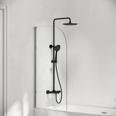 Душевая система Sancos Game с термостатом черный матовый,SC3001LMB