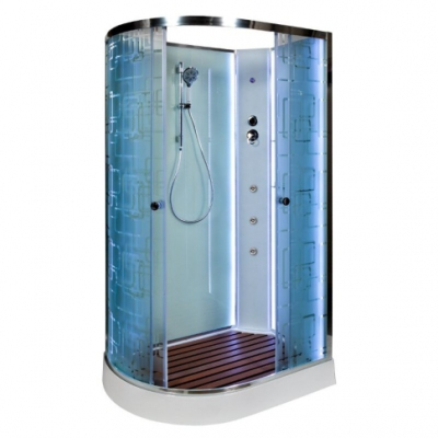 Душевая кабина AvaCan EM2012 N R LED с гидромассажем 120x90 см, EM2012RNLED+GM