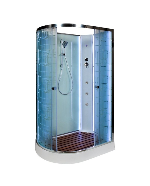 Душевая кабина AvaCan EM2012 N R LED с гидромассажем 120x90 см, EM2012RNLED+GM
