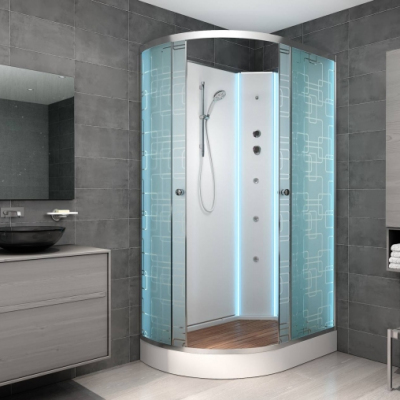 Душевая кабина AvaCan EM2012 N R LED с гидромассажем 120x90 см, EM2012RNLED+GM