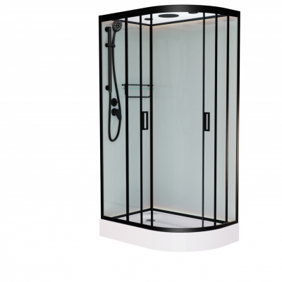 Душевая кабина Frank F418L Black 100х80 см левосторонняя, 814814