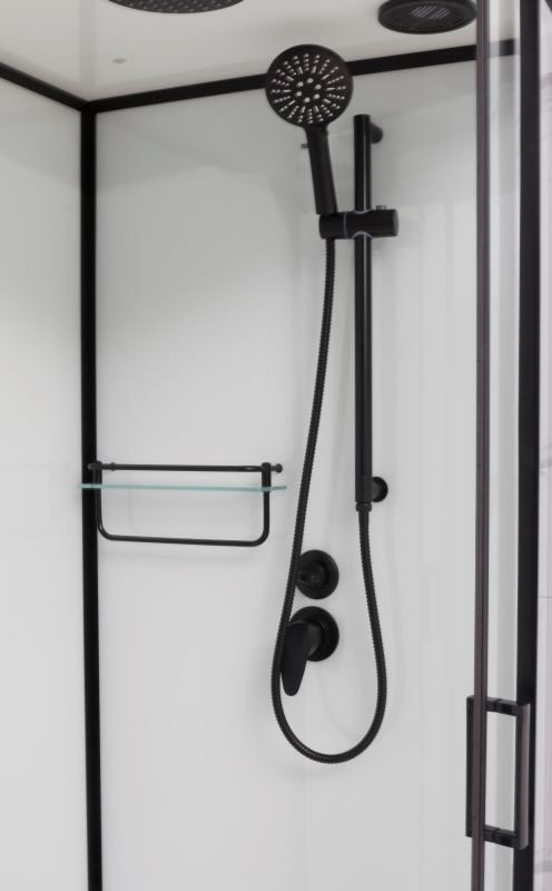 Душевая кабина Frank F418L Black 100х80 см левосторонняя, 814814