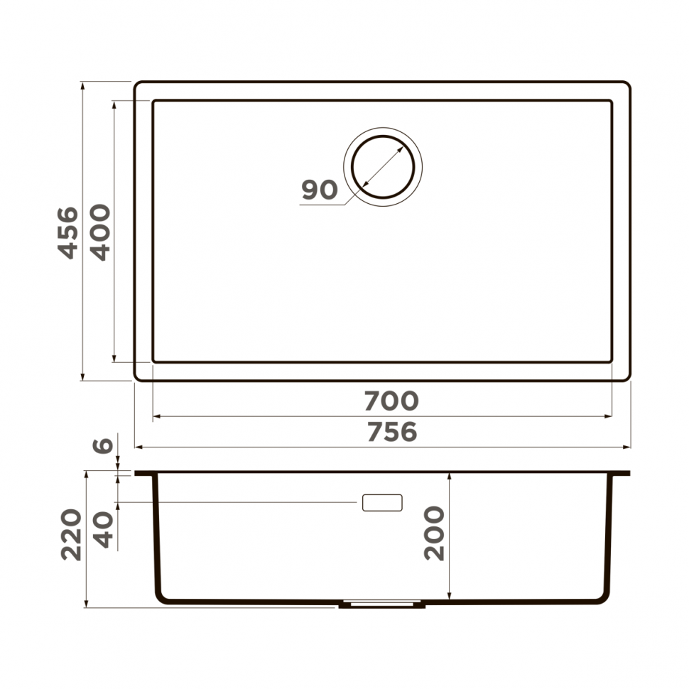 Кухонная мойка Omoikiri Yamakawa 75T-Integra-BL Tetogranit/черный, 4997281