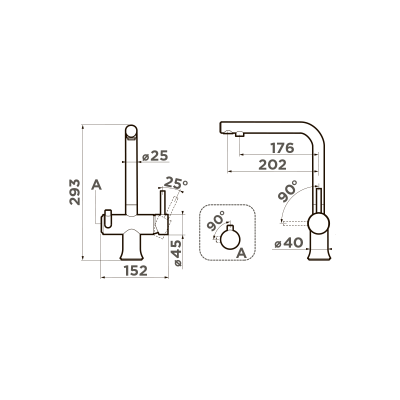 Смеситель для кухни Omoikiri Hotaru-GM-WH латунь/вороненая сталь/белый, 4994053