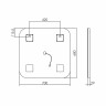 Зеркало LED VLM-2A700 700x680 c сенсорным выключателем и диммером