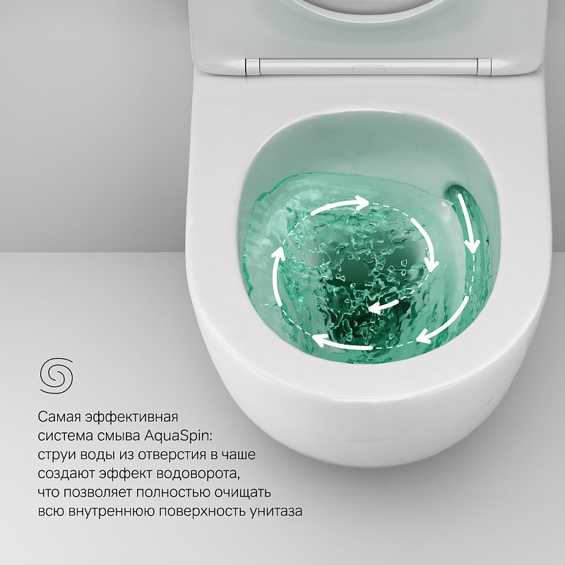 Унитаз подвесной AM.PM Like C801900SC торнадо безободковый с сиденьем микролифт, белый