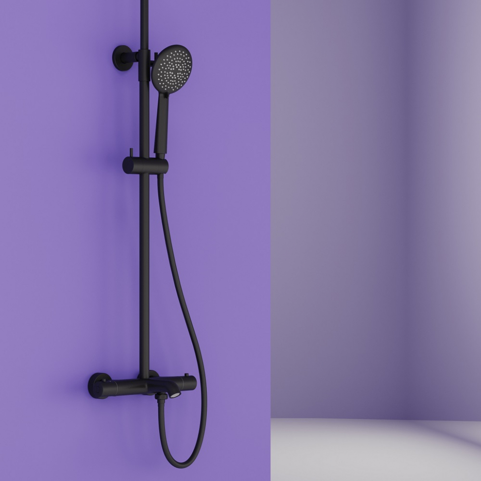 Душевая система Sancos Game с термостатом черный,SC3001MB