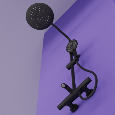 Душевая система Sancos Game с термостатом черный,SC3001MB