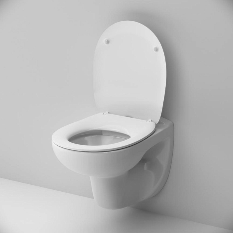 Унитаз подвесной безободковый с инсталляцией AM.PM Sense IS49051.741700 сиденьем микролифт, хром пневм. клавишей