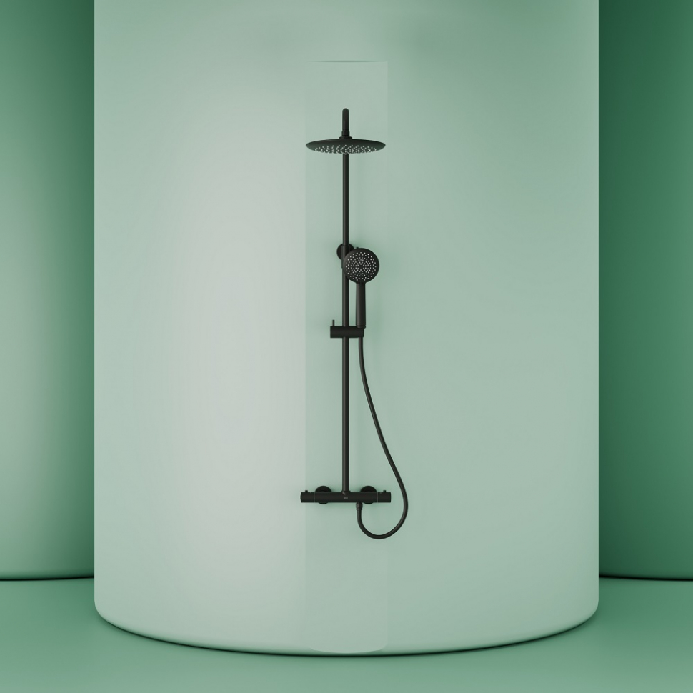 Душевая система Sancos Game с термостатом черный,SC3002MB