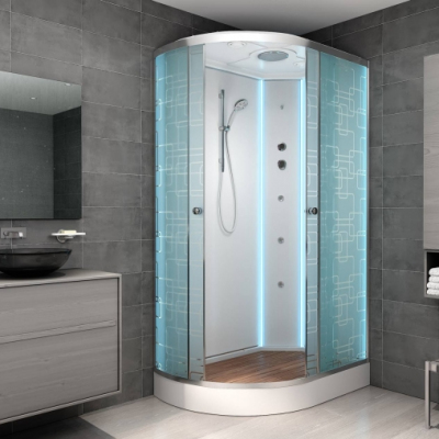 Душевая кабина AvaCan EM2012 R LED с гидромассажем 120x90 см, EM2012RLED+GM