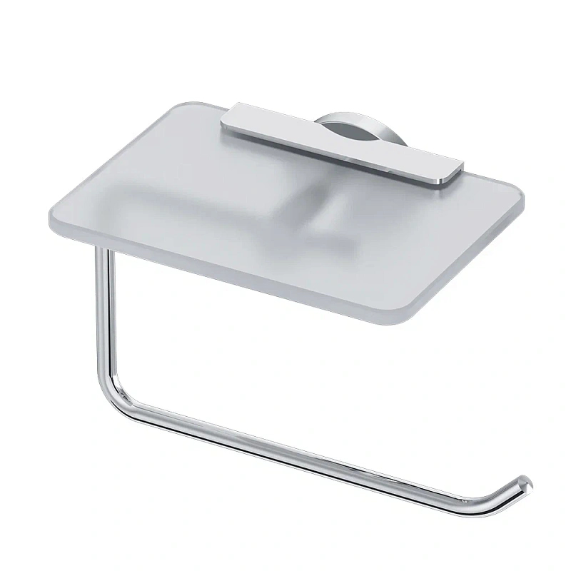 Держатель для туалетной бумаги настенный AM.PM X-Joy A85A341500 со стеклянной полочкой, хром