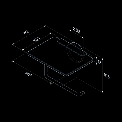 Держатель для туалетной бумаги настенный AM.PM X-Joy A85A341500 со стеклянной полочкой, хром