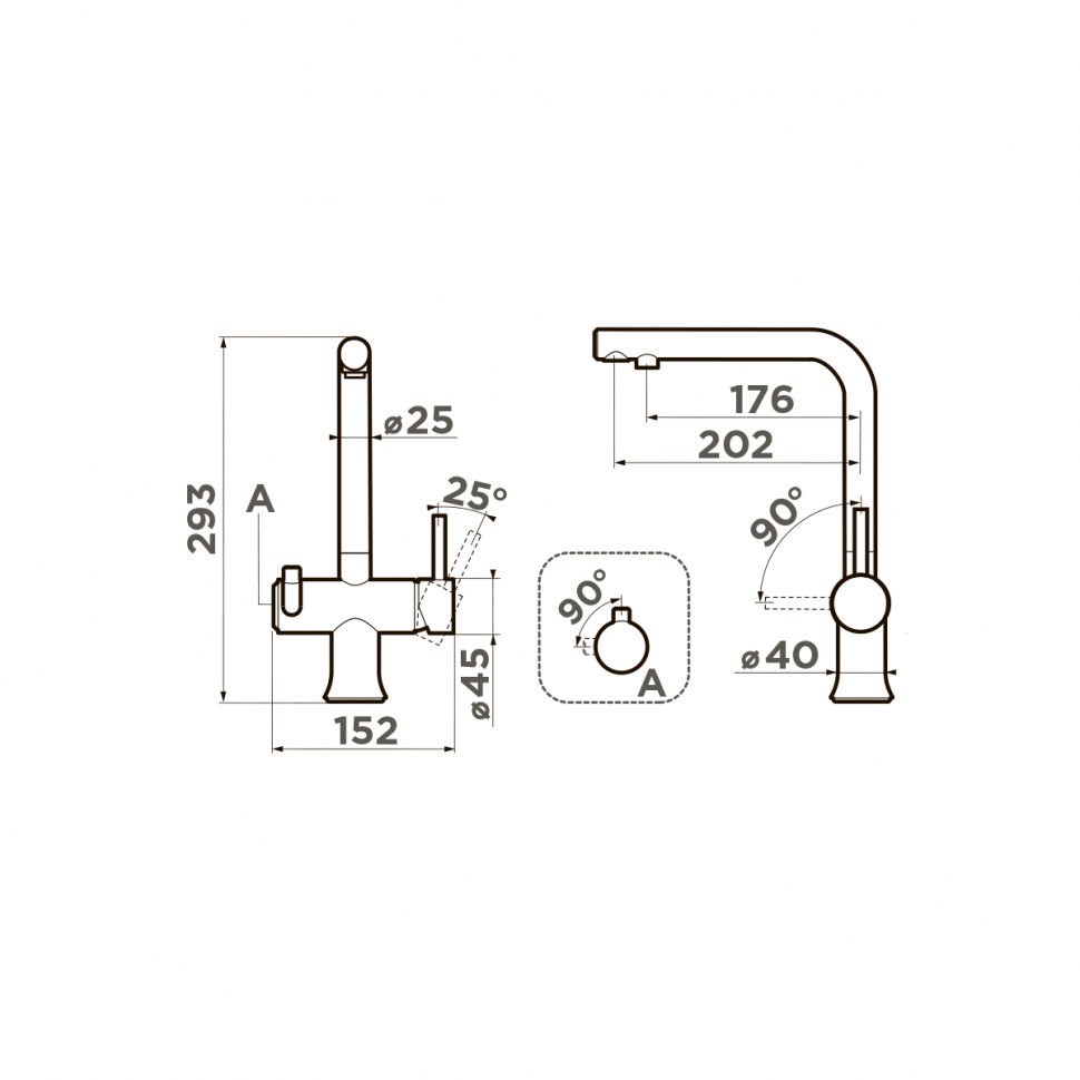 Смеситель для кухни Omoikiri Hotaru-BN латунь/нержавеющая сталь/белый, 4994050