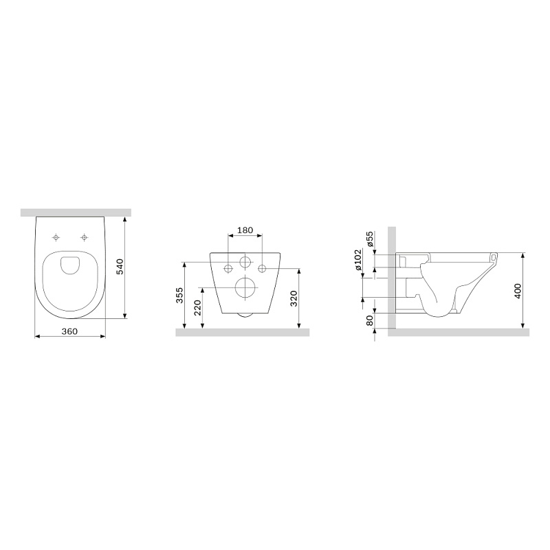 Унитаз подвесной AM.PM Inspire C501700WH безободковый c сиденьем микролифт C907851WP, белый