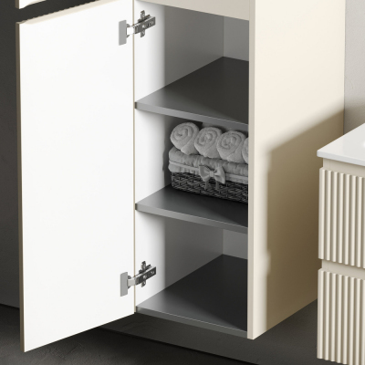 Шкаф-пенал SANCOS Snob R подвесной, Beige Soft 350х350х1650, PSNR35CE