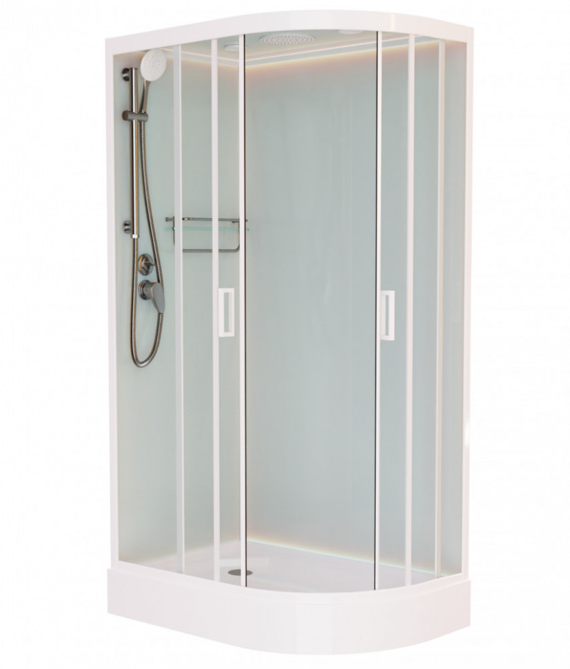 Душевая кабина Frank F418L White 100х80 см левосторонняя, 418418