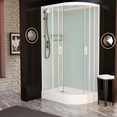 Душевая кабина Frank F418L White 100х80 см левосторонняя, 418418