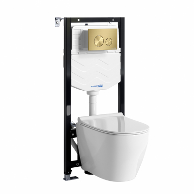 Система инсталляции с унитазом Wasserkraft Aller 10TLT.010.ME.MG02.H002