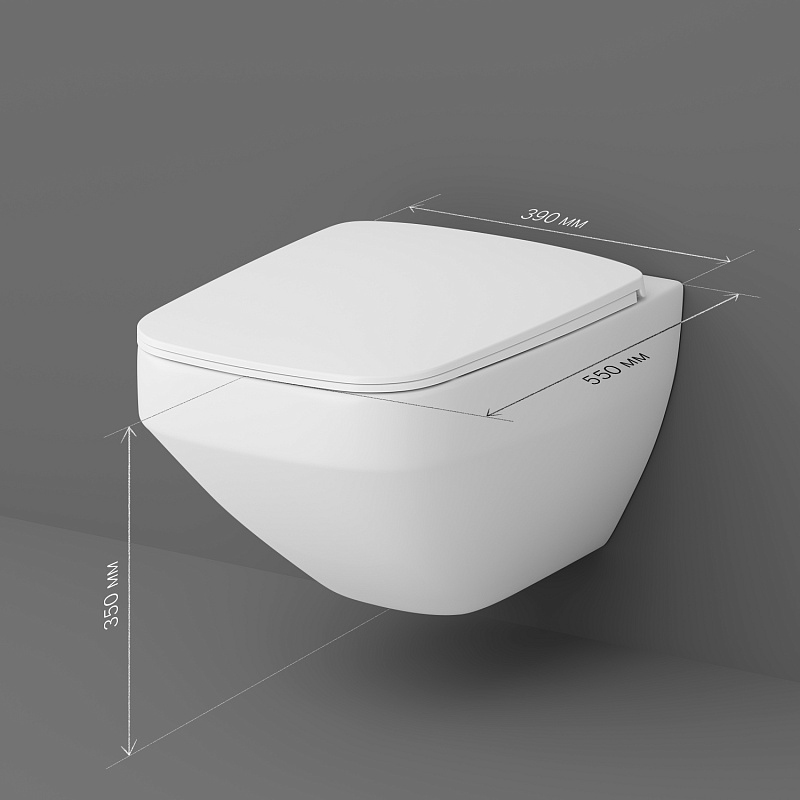 Унитаз подвесной AM.PM Inspire 2.0 C50A1700SC безободковый с сиденьем микролифт, белый