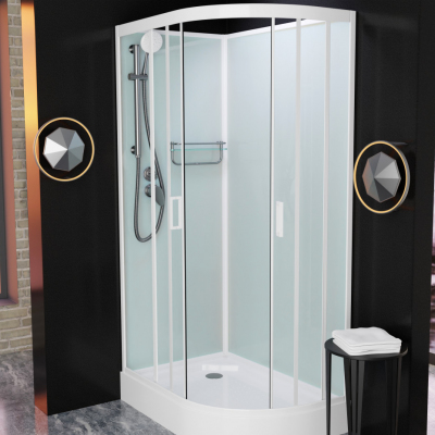 Душевая кабина Frank F418L White без крыши 100x80 см, 418018