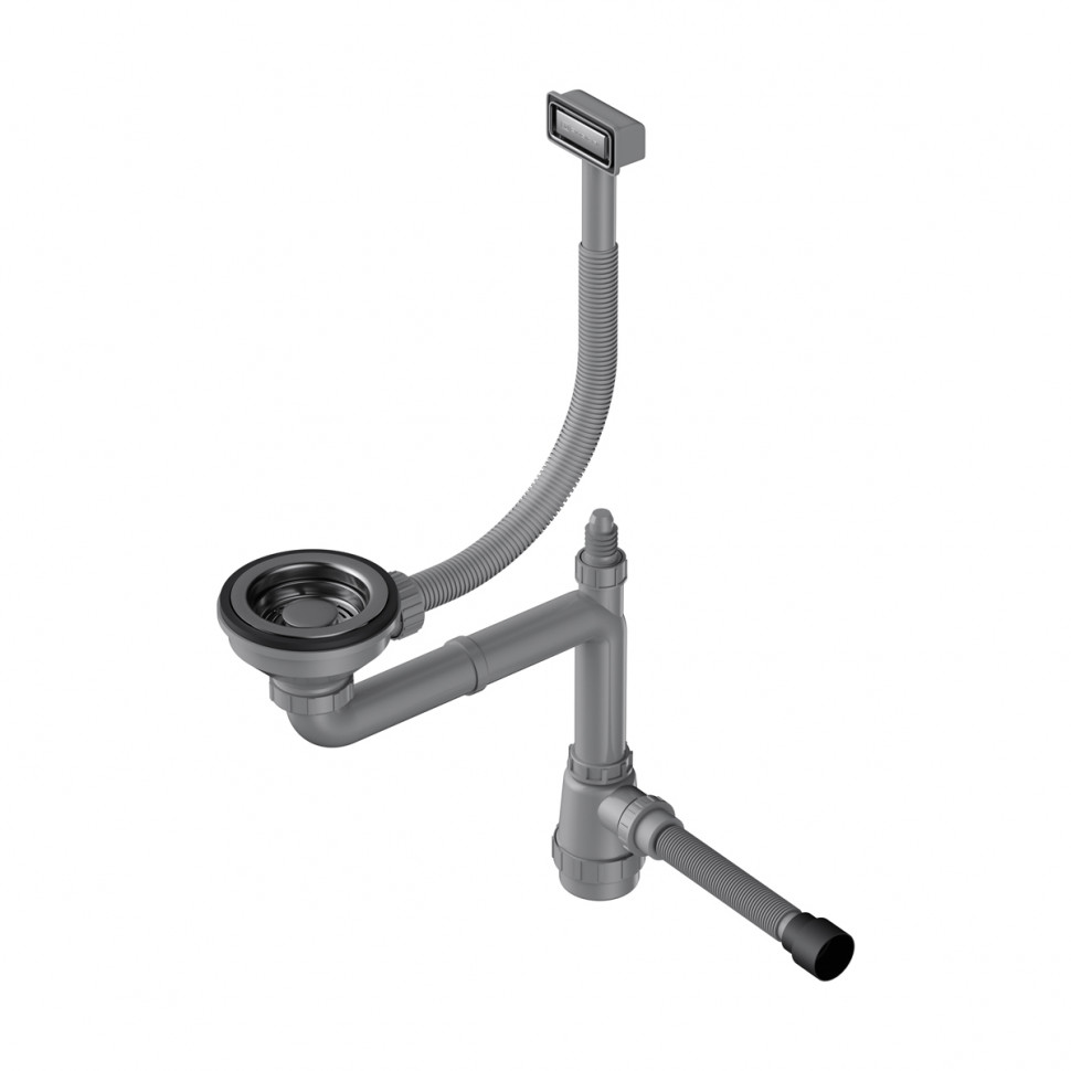 Арматура для одночашевых моек с прямоугольным переливом Omoikiri WK-1-GM, 4956483