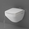 Унитаз подвесной AM.PM Inspire 2.0 C50A1700MWSC безободковый с сиденьем микролифт, белый матовый