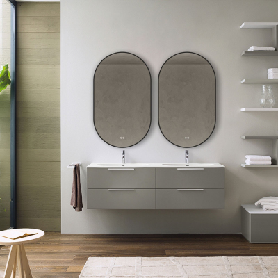 Зеркало LED VLM-3AU900B-2 500x900 c сенсорным выключателем и диммером, с функцией антизапотевания