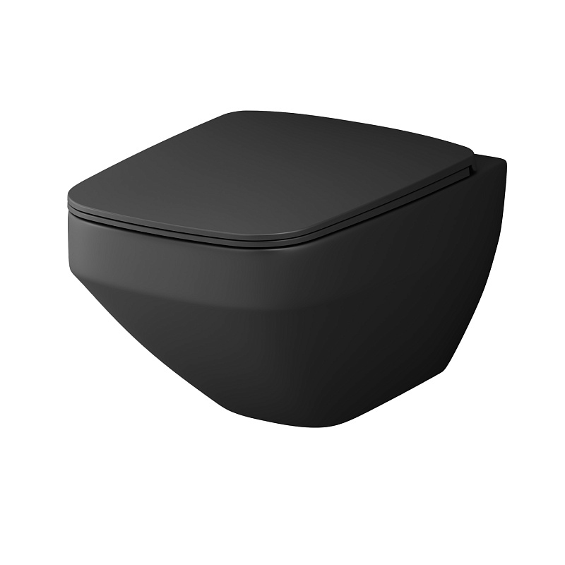Унитаз подвесной AM.PM Inspire 2.0 C50A1700MBSC безободковый с сиденьем микролифт, черный матовый
