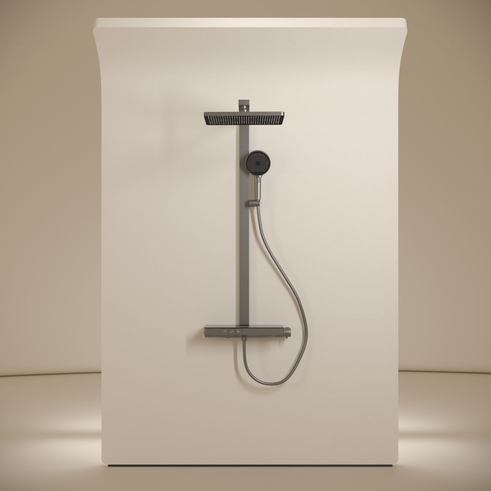 Душевая система Sancos Vos с термостатом вороненая сталь,SC6100GG