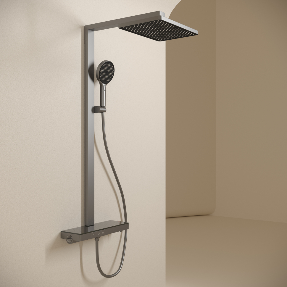 Душевая система Sancos Vos с термостатом вороненая сталь,SC6100GG