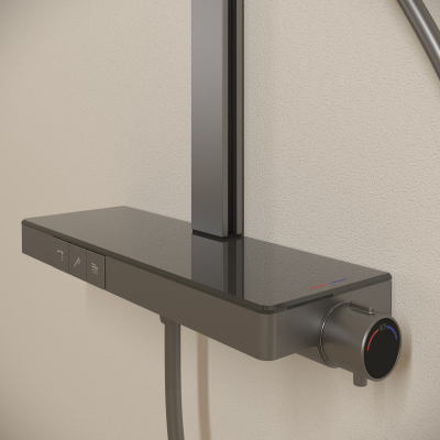 Душевая система Sancos Vos с термостатом вороненая сталь,SC6100GG