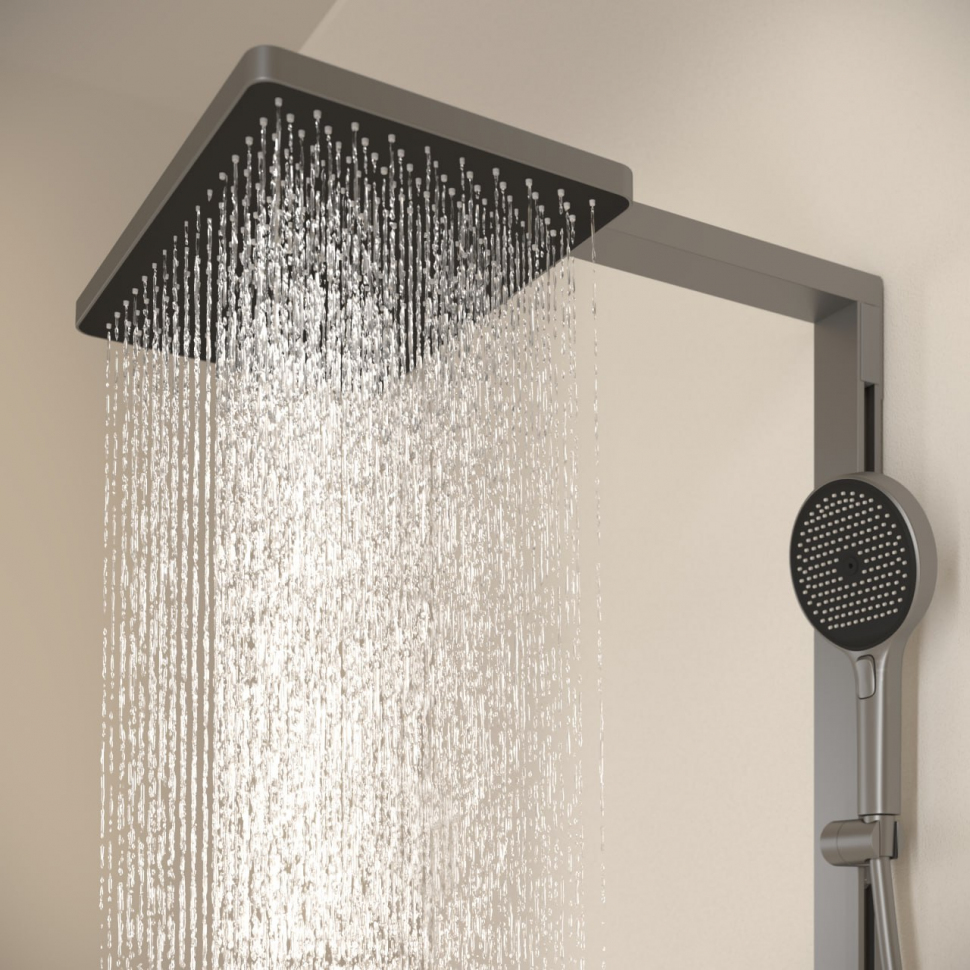 Душевая система Sancos Vos с термостатом вороненая сталь,SC6100GG