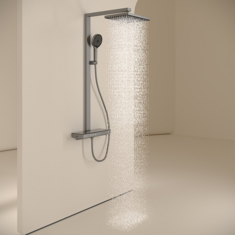 Душевая система Sancos Vos с термостатом вороненая сталь,SC6100GG