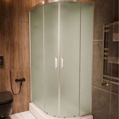 Душевая кабина Frank F418L М Brilliant 100x80 без крыши матовое стекло, 20087