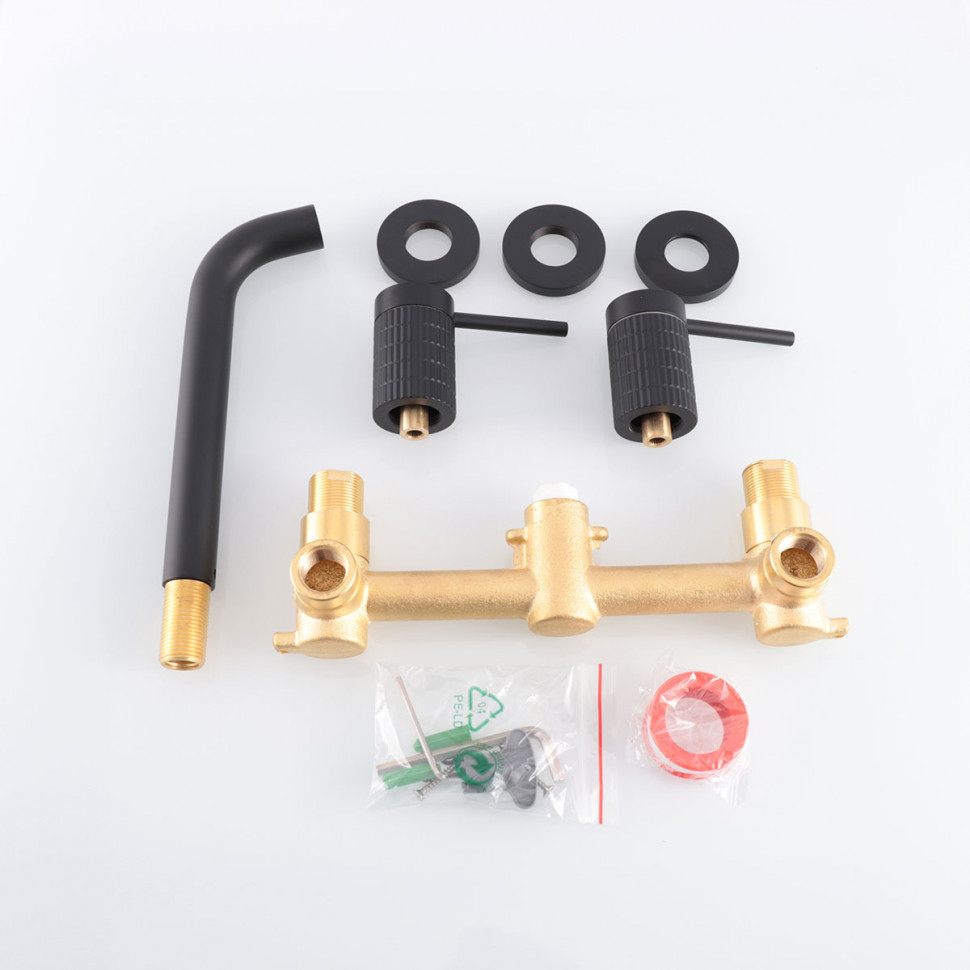 Смеситель для раковины Groove VBFW-4G1MB встраиваемый, однорычажный, черный