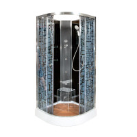 Душевая кабина DTO BM 1590 N Black с гидромассажем (90x90)