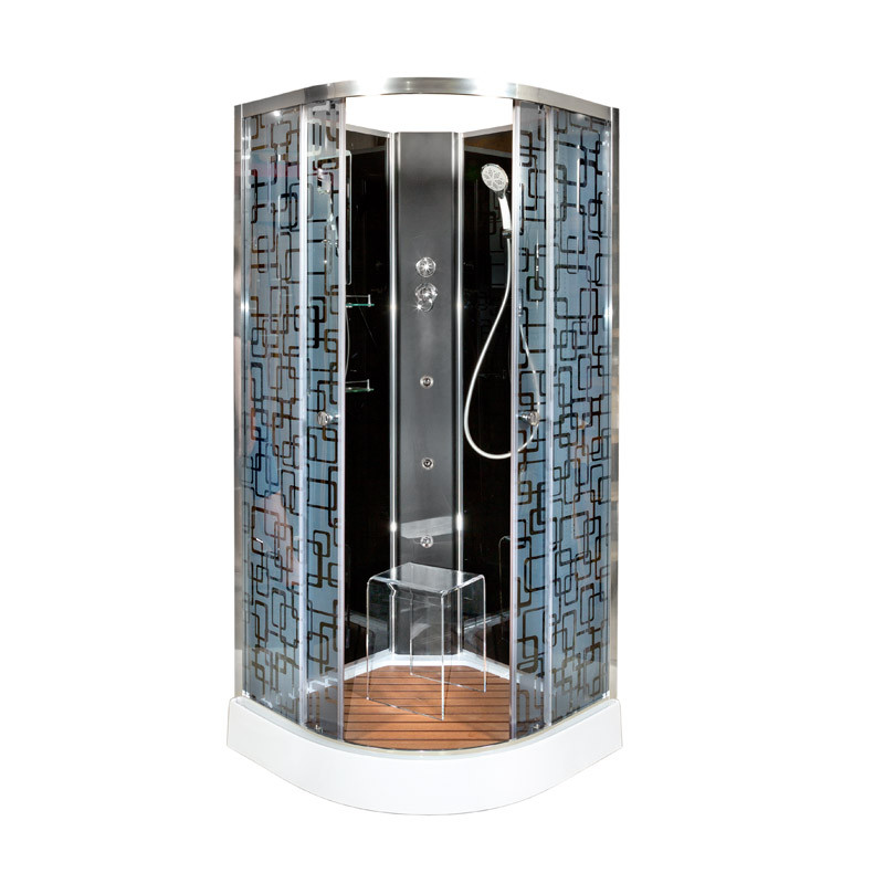 Душевая кабина DTO BM 1590 N Black с гидромассажем (90x90)