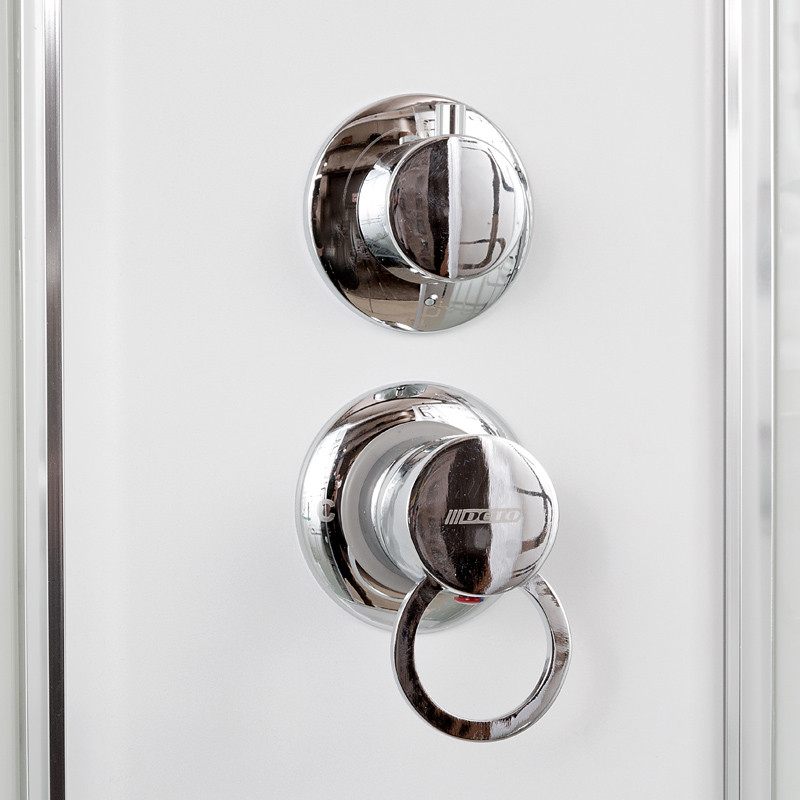 Душевая кабина DTO EM 1510 LED с гидромассажем (100x100)