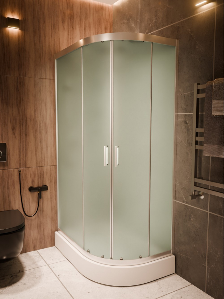 Душевая кабина Frank F418L М Brilliant 100x80 матовое стекло, 20086