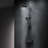 Душевая система AM.PM Inspire 2.0 F0750A522 стойка с тропическим душем, термостатом, смесителем, изливом, черная матовая