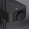 Душевая система AM.PM Inspire 2.0 F0750A522 стойка с тропическим душем, термостатом, смесителем, изливом, черная матовая