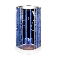 Душевая кабина DTO BM 1590 N LED Black (90x90)