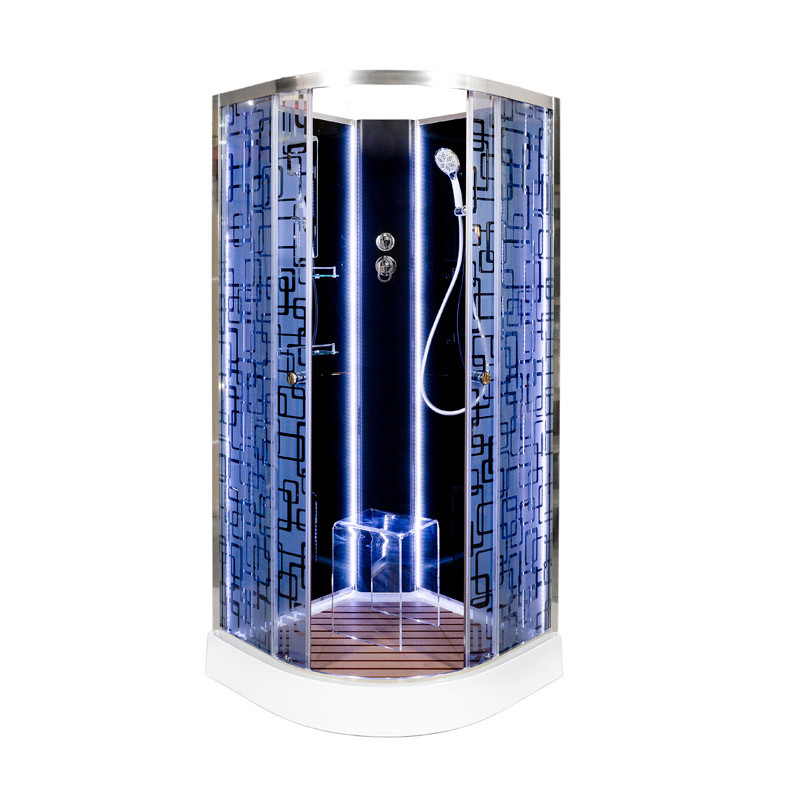 Душевая кабина DTO BM 1590 N LED Black (90x90)