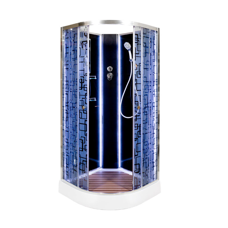 Душевая кабина DTO BM 1590 N LED Black (90x90)