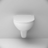 Унитаз подвесной AM.PM Gem C901700SC безободковый с сиденьем микролифт, белый