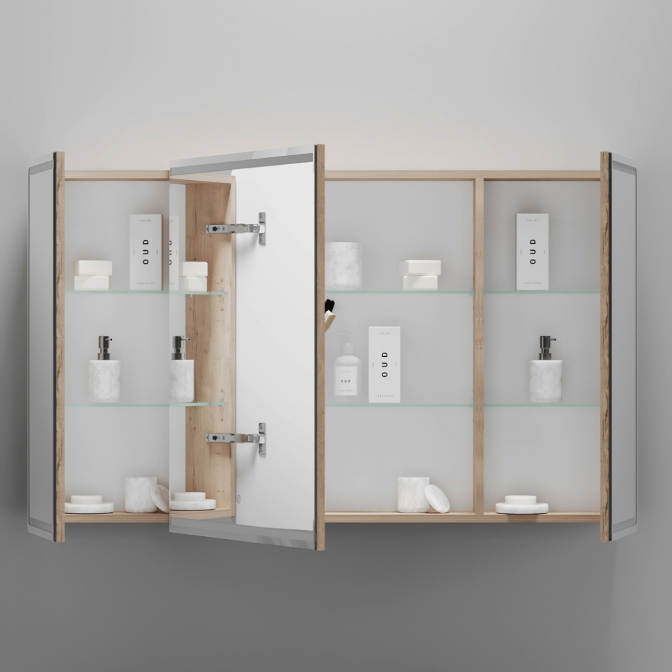 Зеркальный шкаф SANCOS Mirror 1190x150х740 мм, с LED подсветкой, MI120EG