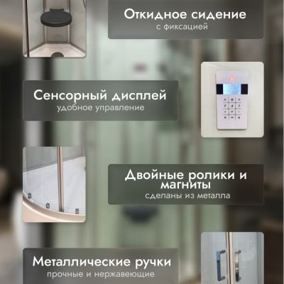 Душевая кабина Frank F-605 90x90 см угловая, 2015342