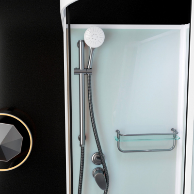 Душевая кабина Frank F418L М White без крыши матовое стекло 100x80 см, 20013