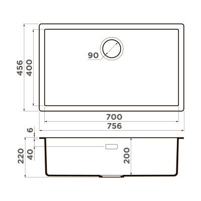 Кухонная мойка Omoikiri Yamakawa 75-U/I-GR Artceramic/leningrad grey, 4993776